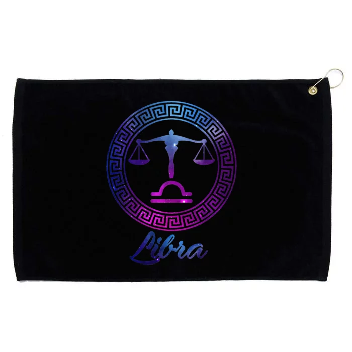 Libra Zodiac Sign Grommeted Golf Towel