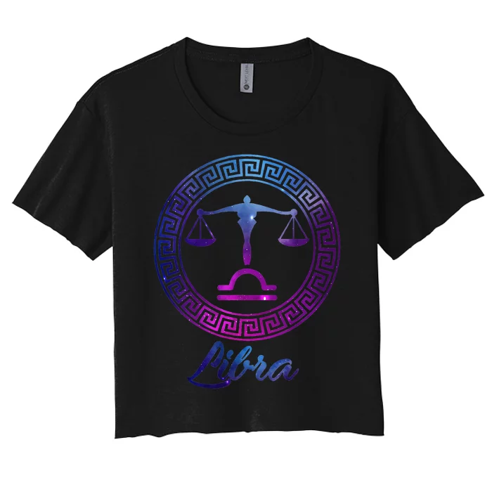 Libra Zodiac Sign Women's Crop Top Tee