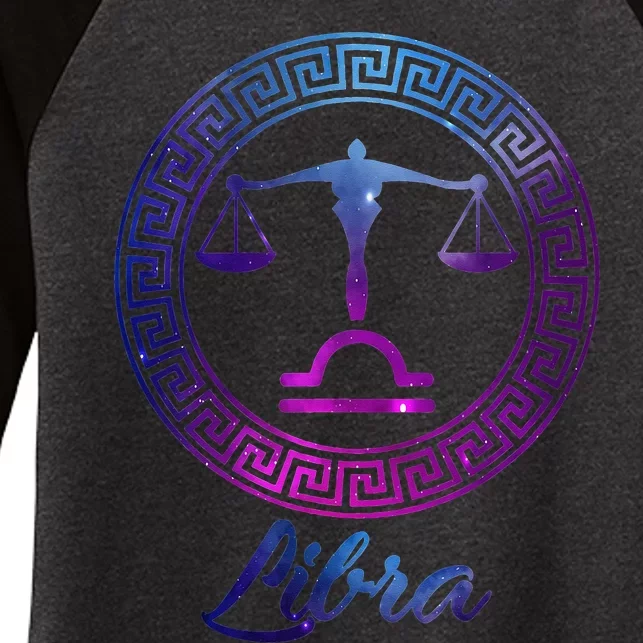 Libra Zodiac Sign Women's Tri-Blend 3/4-Sleeve Raglan Shirt