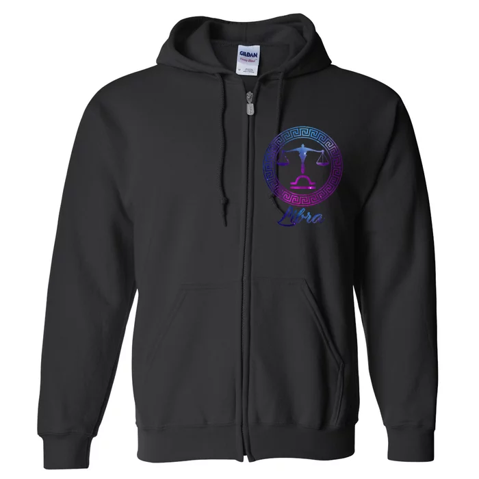 Libra Zodiac Sign Full Zip Hoodie