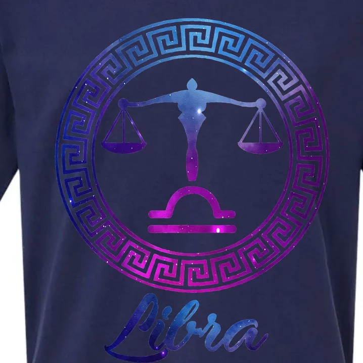 Libra Zodiac Sign Sueded Cloud Jersey T-Shirt