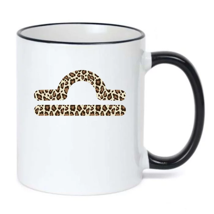 Libra Zodiac Sign Leopard Gift Black Color Changing Mug