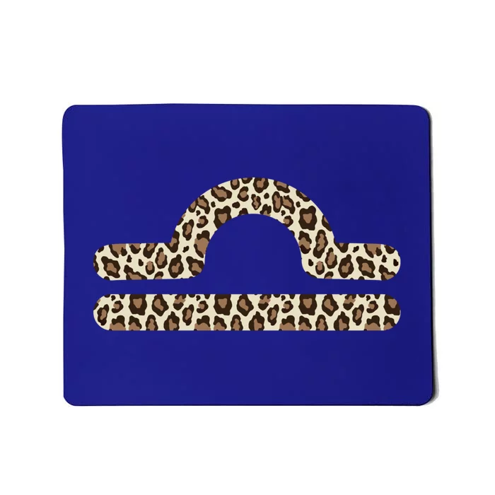 Libra Zodiac Sign Leopard Gift Mousepad