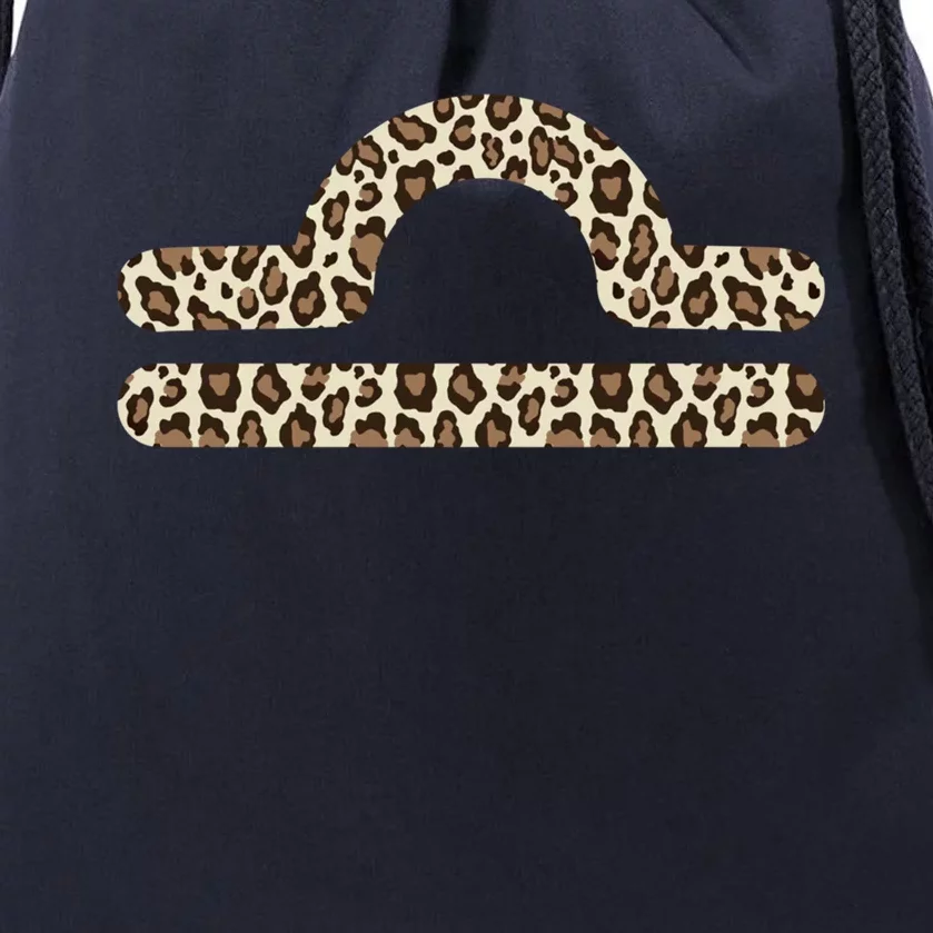 Libra Zodiac Sign Leopard Gift Drawstring Bag