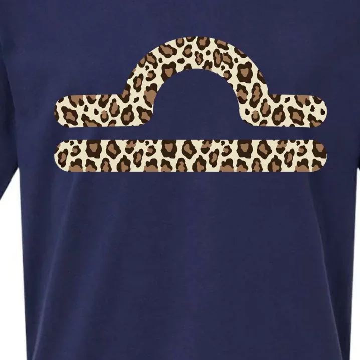 Libra Zodiac Sign Leopard Gift Sueded Cloud Jersey T-Shirt