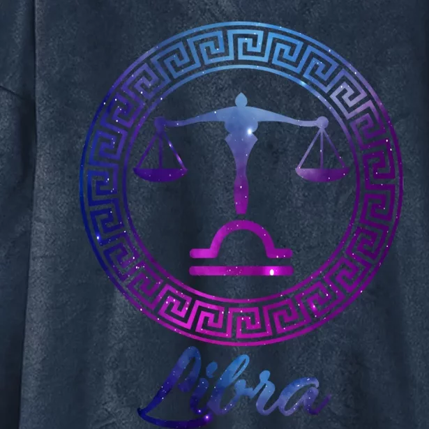 Libra Zodiac Sign Gift Hooded Wearable Blanket