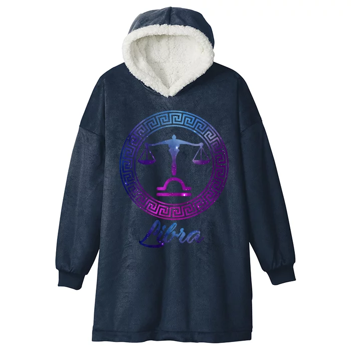 Libra Zodiac Sign Gift Hooded Wearable Blanket