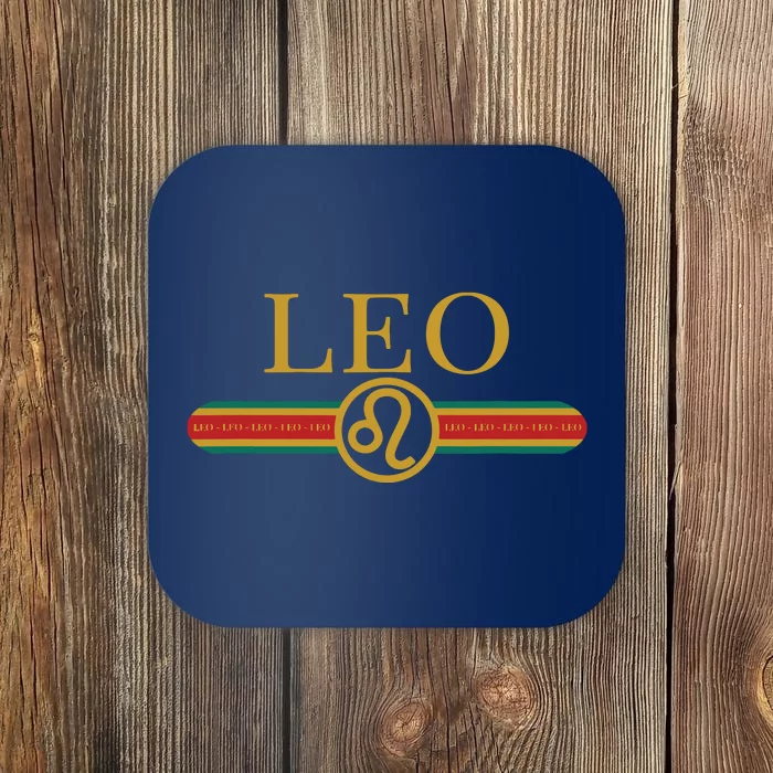 Leo Zodiac Sign Astrology Horoscope Fashion Coaster