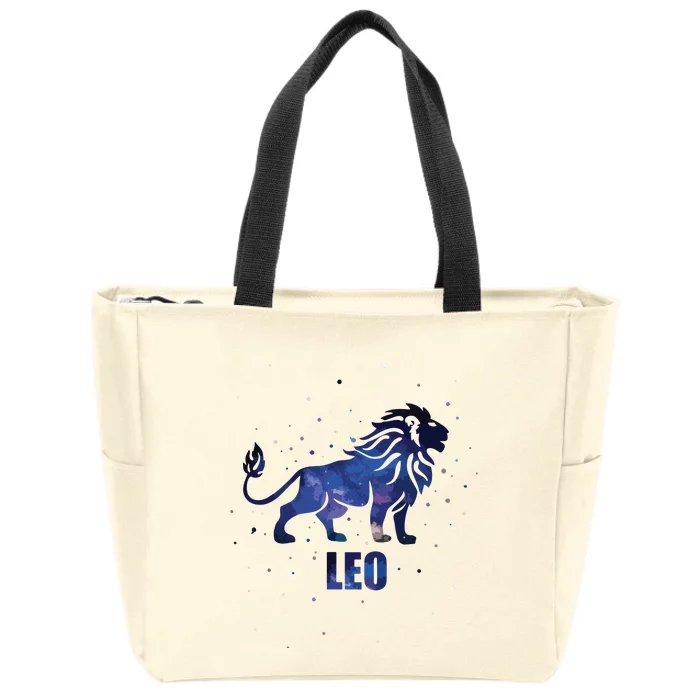 Leo Zodiac Sign Astrology Horoscope Zip Tote Bag