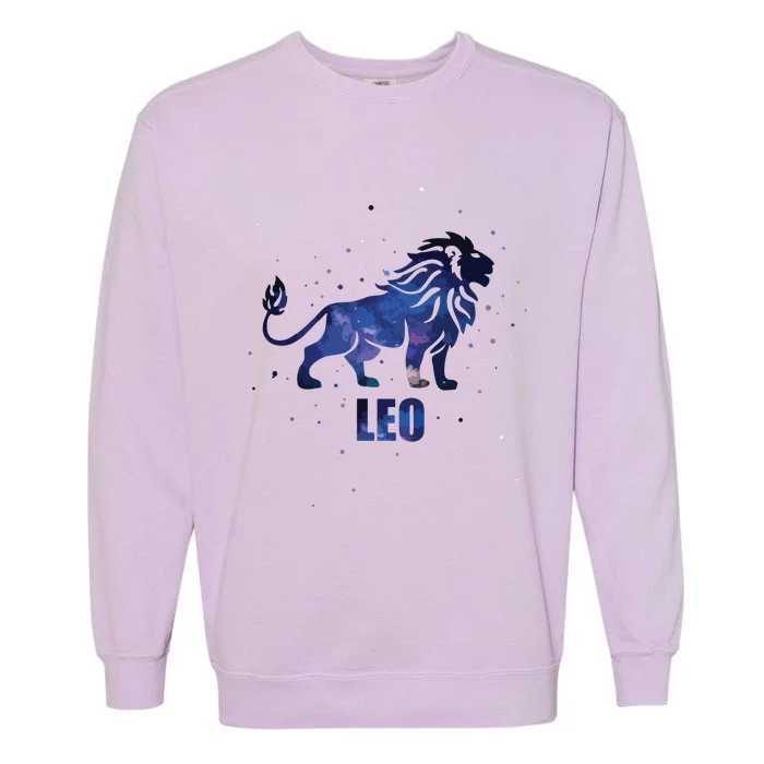 Leo Zodiac Sign Astrology Horoscope Garment-Dyed Sweatshirt