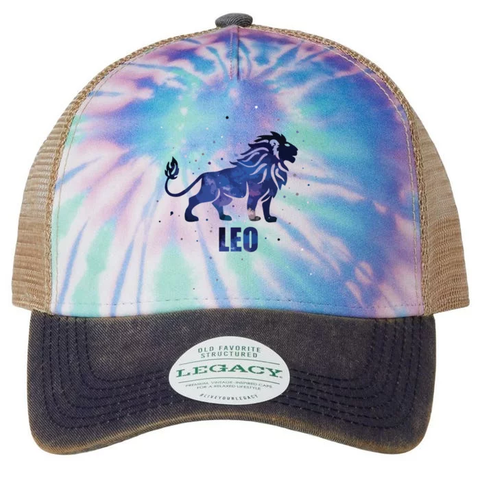 Leo Zodiac Sign Astrology Horoscope Legacy Tie Dye Trucker Hat