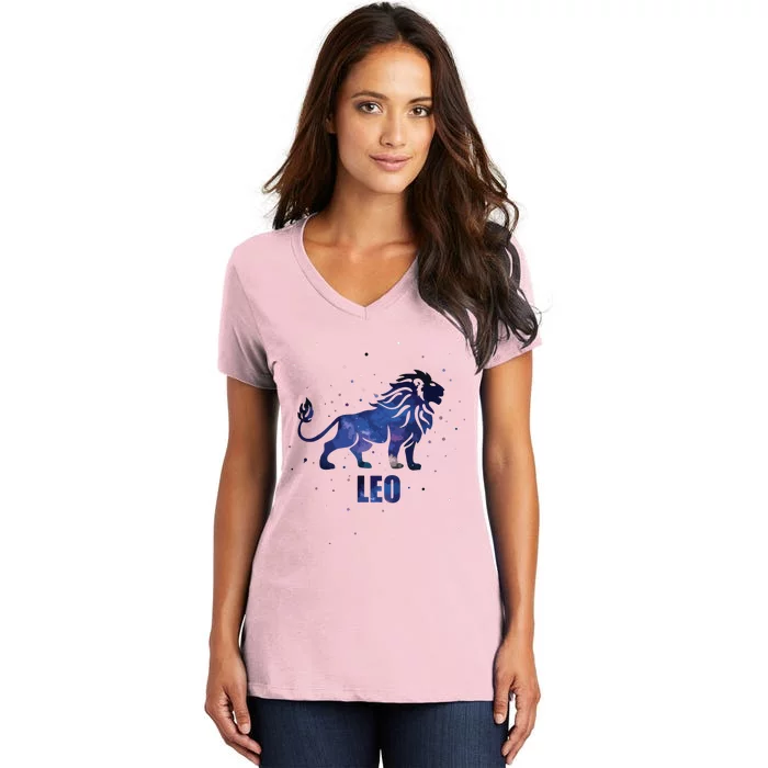 Leo Zodiac Sign Astrology Horoscope Women's V-Neck T-Shirt