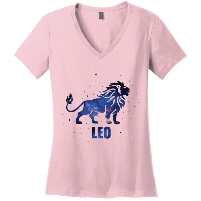 Leo Zodiac Sign Astrology Horoscope Women's V-Neck T-Shirt