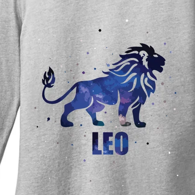 Leo Zodiac Sign Astrology Horoscope Womens CVC Long Sleeve Shirt