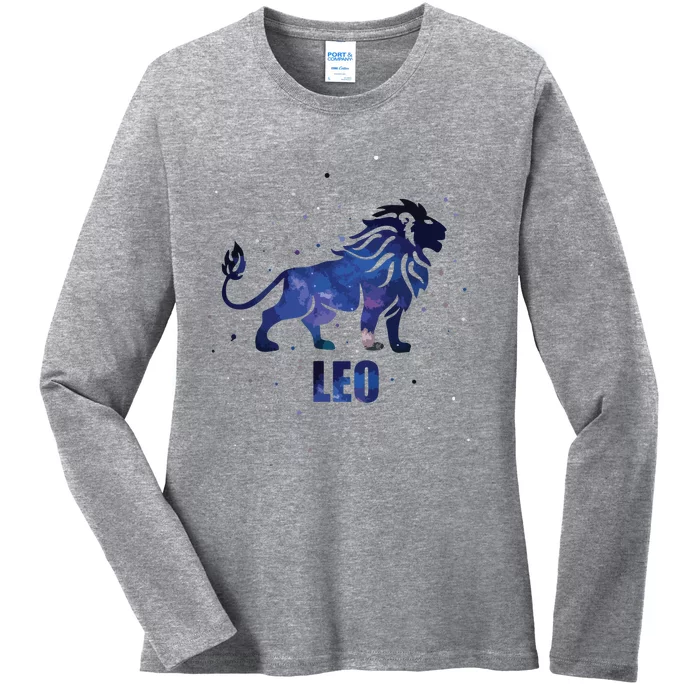 Leo Zodiac Sign Astrology Horoscope Ladies Long Sleeve Shirt