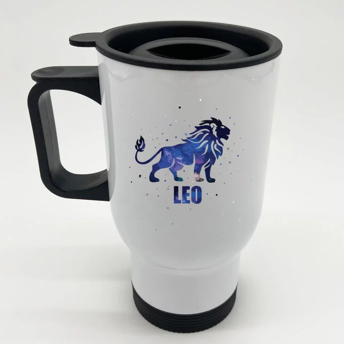 Leo Zodiac Sign Astrology Horoscope Front & Back Stainless Steel Travel Mug