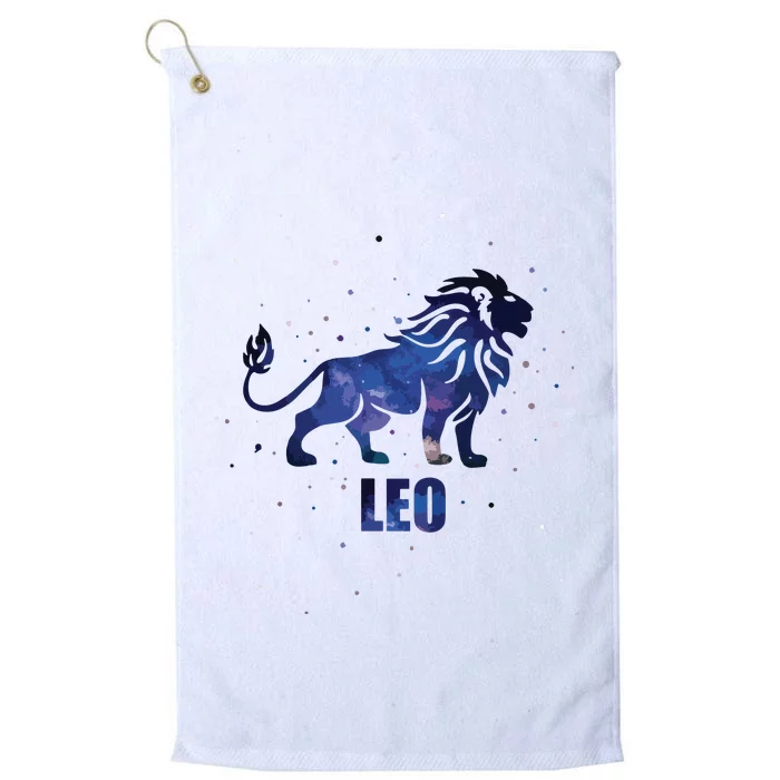 Leo Zodiac Sign Astrology Horoscope Platinum Collection Golf Towel