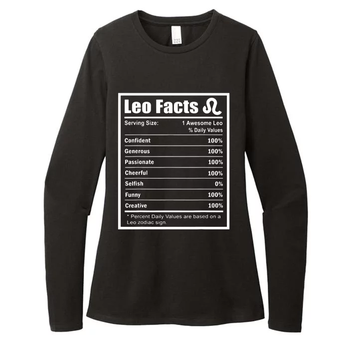 Leo Zodiac Sign Fun Facts Shirts Men Women Birthday Womens CVC Long Sleeve Shirt