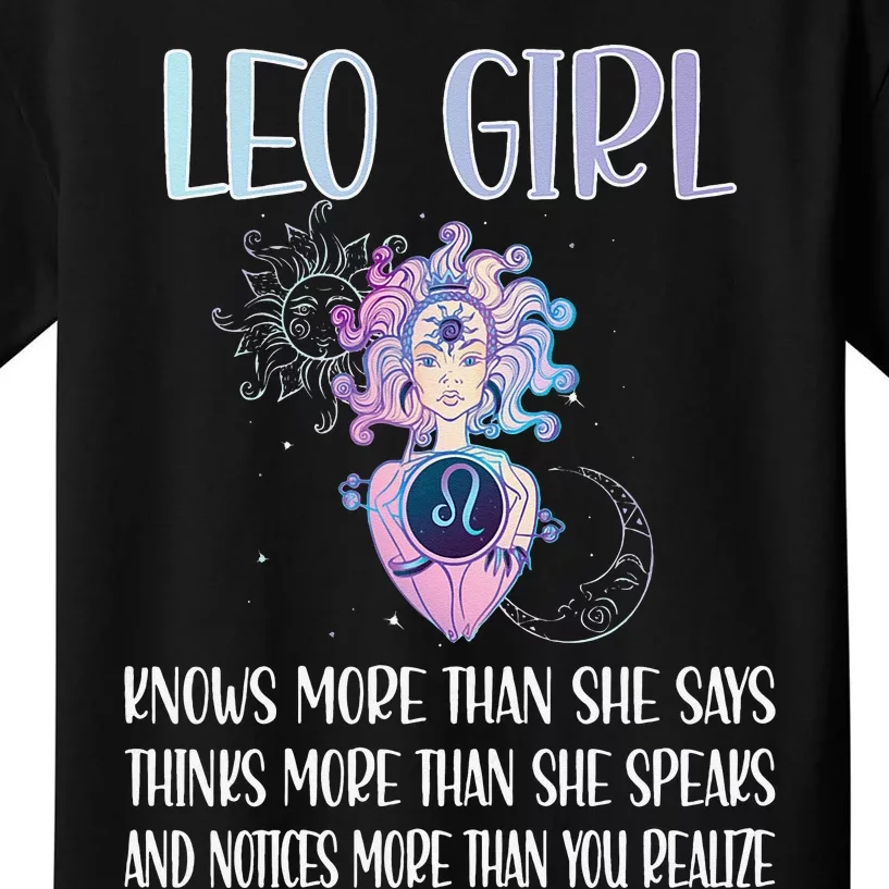 Leo Zodiac Sign Leo Horoscope Astrology July August Kids T-Shirt