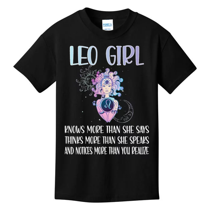 Leo Zodiac Sign Leo Horoscope Astrology July August Kids T-Shirt