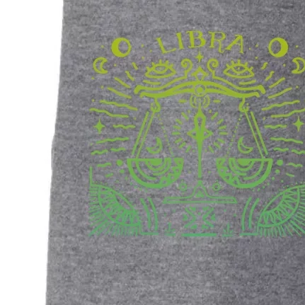 Libra Zodiac Sign And Astrology Art / Handdrawn Green Libra Gift Doggie 3-End Fleece Hoodie