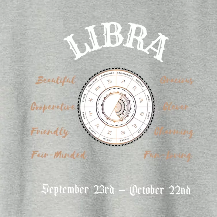 Libra Zodiac Signs September October Gift Great Gift Women's Crop Top Tee