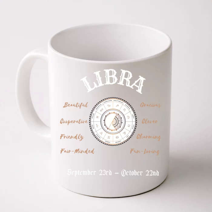 Libra Zodiac Signs September October Gift Great Gift Front & Back Coffee Mug