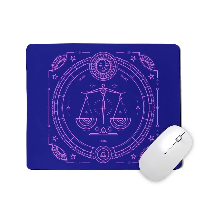 Libra Zodiac Star Sign Horoscope Scales Funny Gift Mousepad