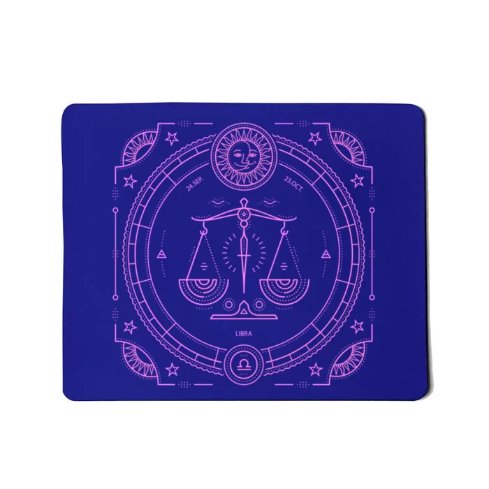 Libra Zodiac Star Sign Horoscope Scales Funny Gift Mousepad