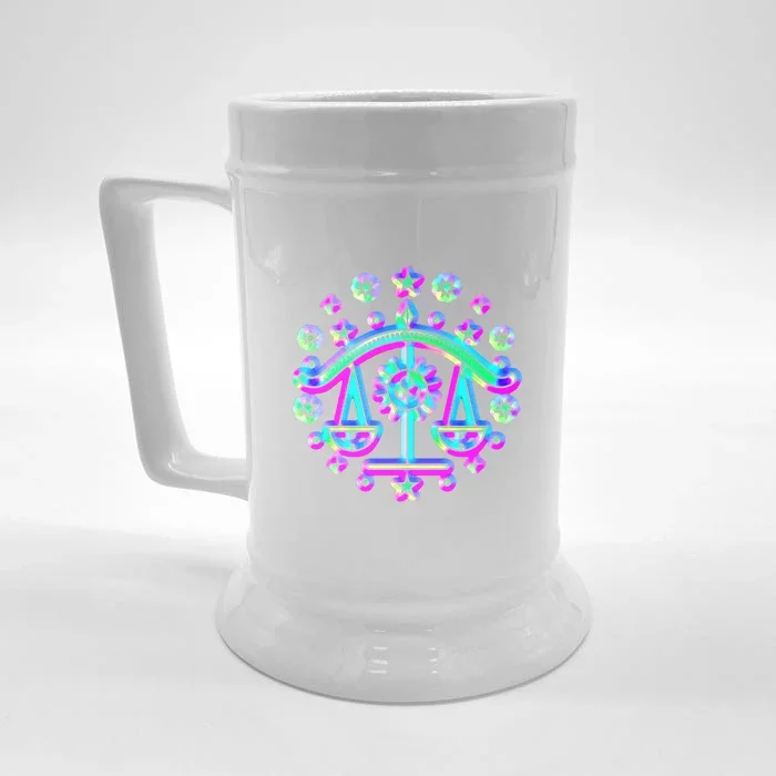 Libra Zodiac Sign Funny Gift Front & Back Beer Stein