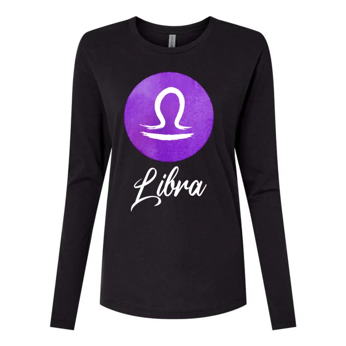 Libra Zodiac Sign Cool Gift Womens Cotton Relaxed Long Sleeve T-Shirt