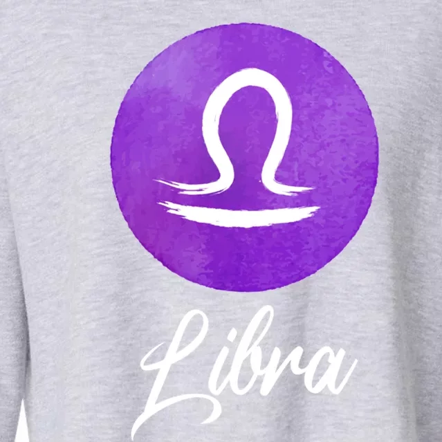 Libra Zodiac Sign Cool Gift Cropped Pullover Crew