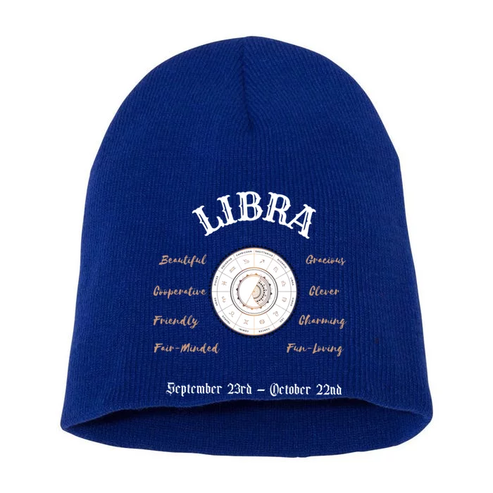 Libra Zodiac Signs September October Gift Short Acrylic Beanie