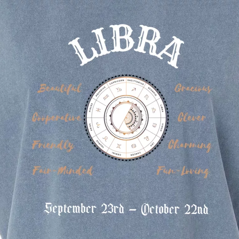 Libra Zodiac Signs September October Gift Garment-Dyed Women's Muscle Tee