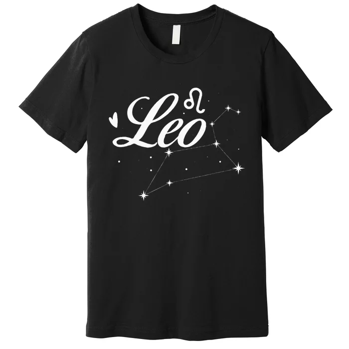 Leo Zodiac Sign Astrology Astrologer Horoscope Premium T-Shirt