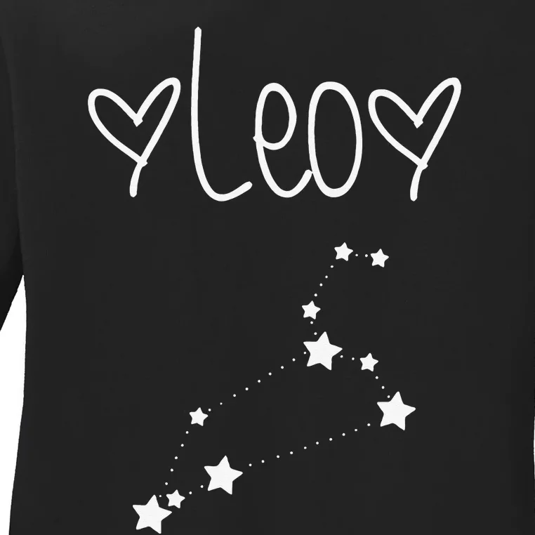 Leo Zodiac Sign Horoscope Astrology July August Birthday Ladies Long Sleeve Shirt