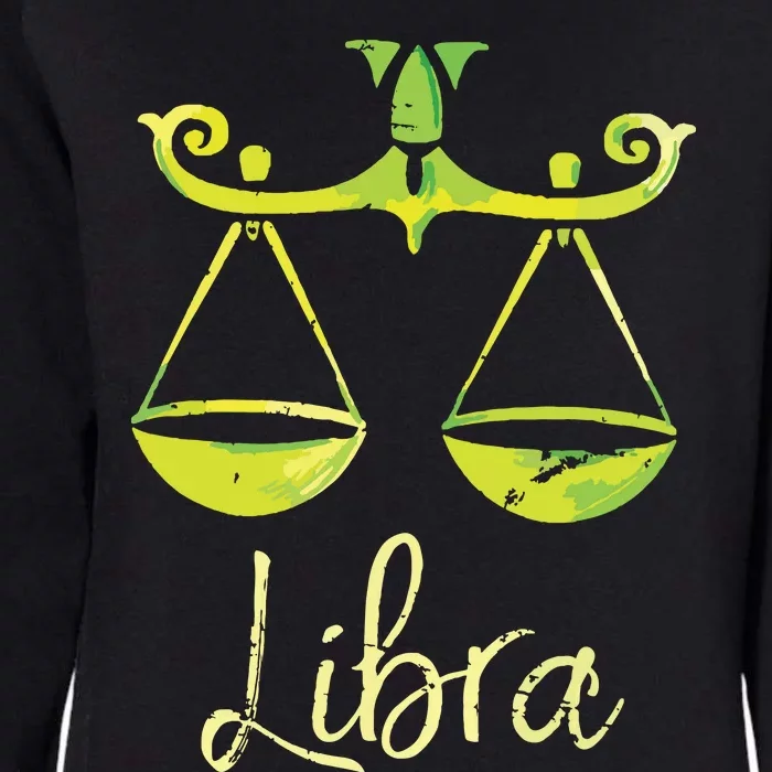 Libra Zodiac Sign Womens California Wash Sweatshirt