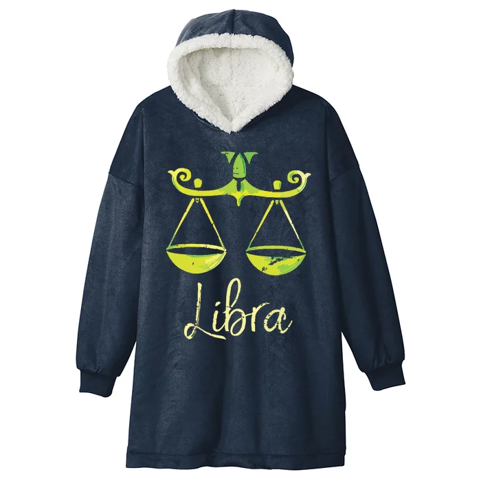 Libra Zodiac Sign Hooded Wearable Blanket