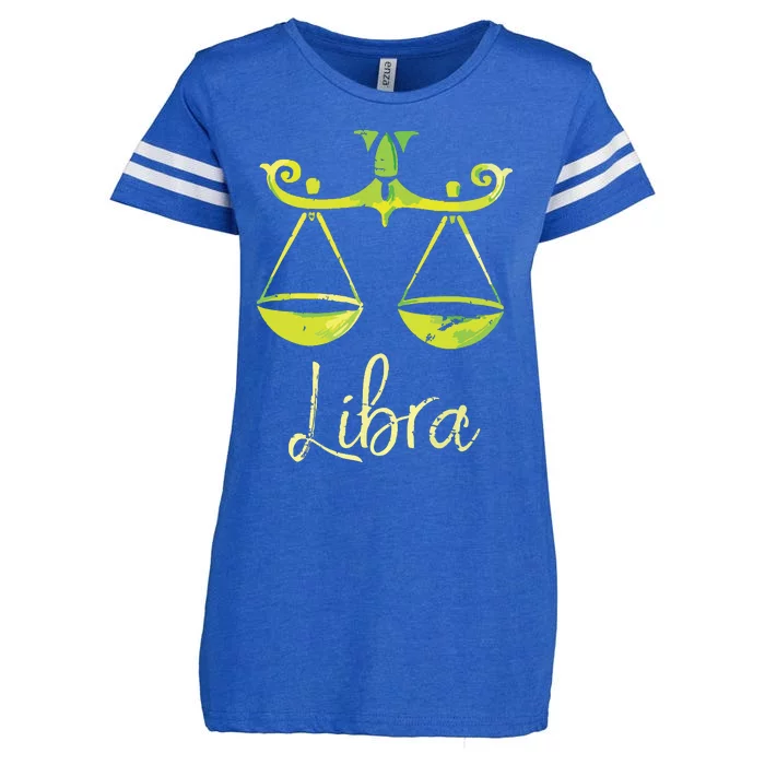 Libra Zodiac Sign Enza Ladies Jersey Football T-Shirt