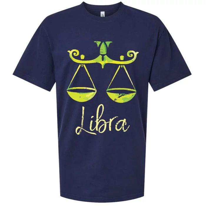 Libra Zodiac Sign Sueded Cloud Jersey T-Shirt