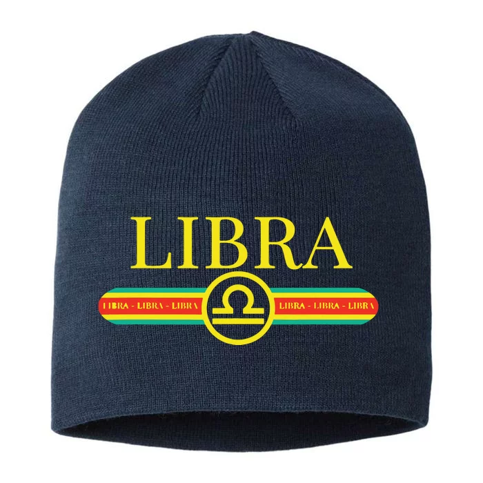 Libra Zodiac Sign Astrology Horoscope Fashion 8 1/2in Sustainable Knit Beanie