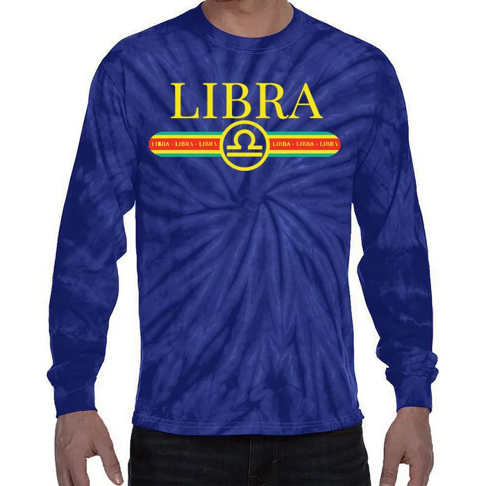 Libra Zodiac Sign Astrology Horoscope Fashion Tie-Dye Long Sleeve Shirt