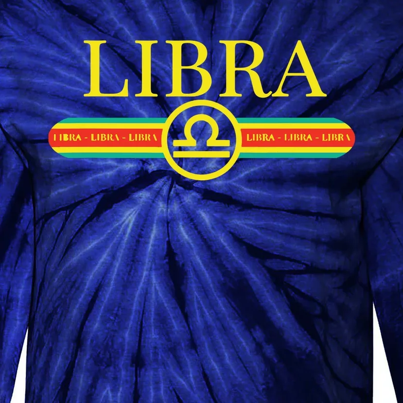 Libra Zodiac Sign Astrology Horoscope Fashion Tie-Dye Long Sleeve Shirt