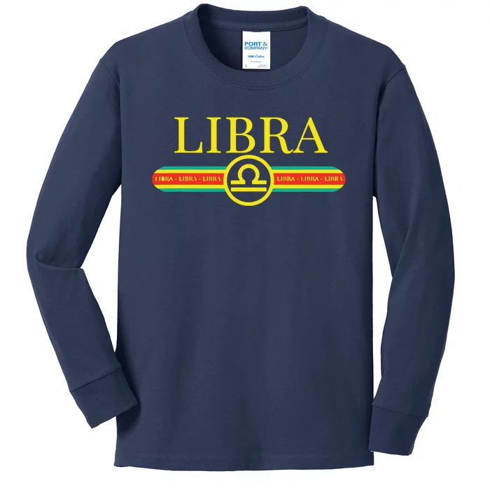 Libra Zodiac Sign Astrology Horoscope Fashion Kids Long Sleeve Shirt