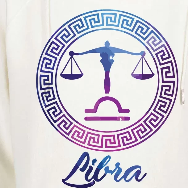 Libra Zodiac Sign Womens Funnel Neck Pullover Hood