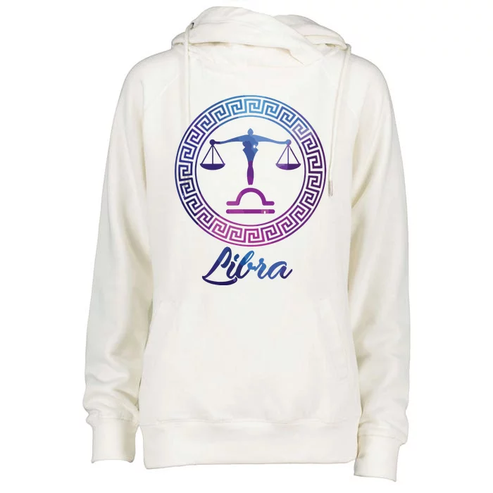 Libra Zodiac Sign Womens Funnel Neck Pullover Hood