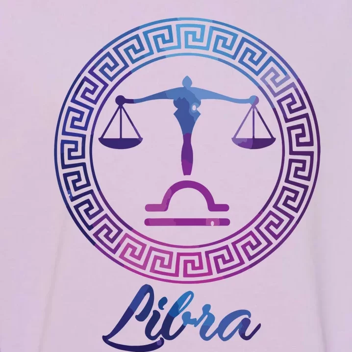 Libra Zodiac Sign Garment-Dyed Sweatshirt