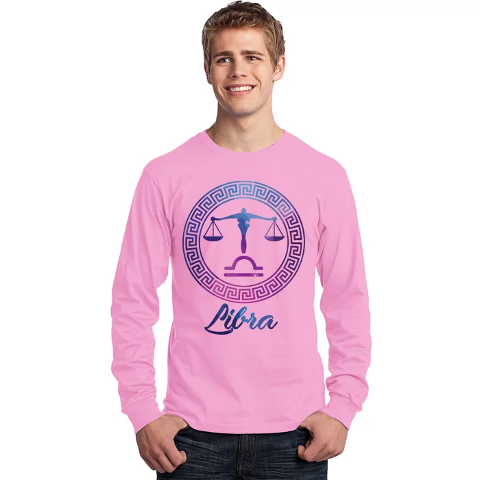 Libra Zodiac Sign Long Sleeve Shirt