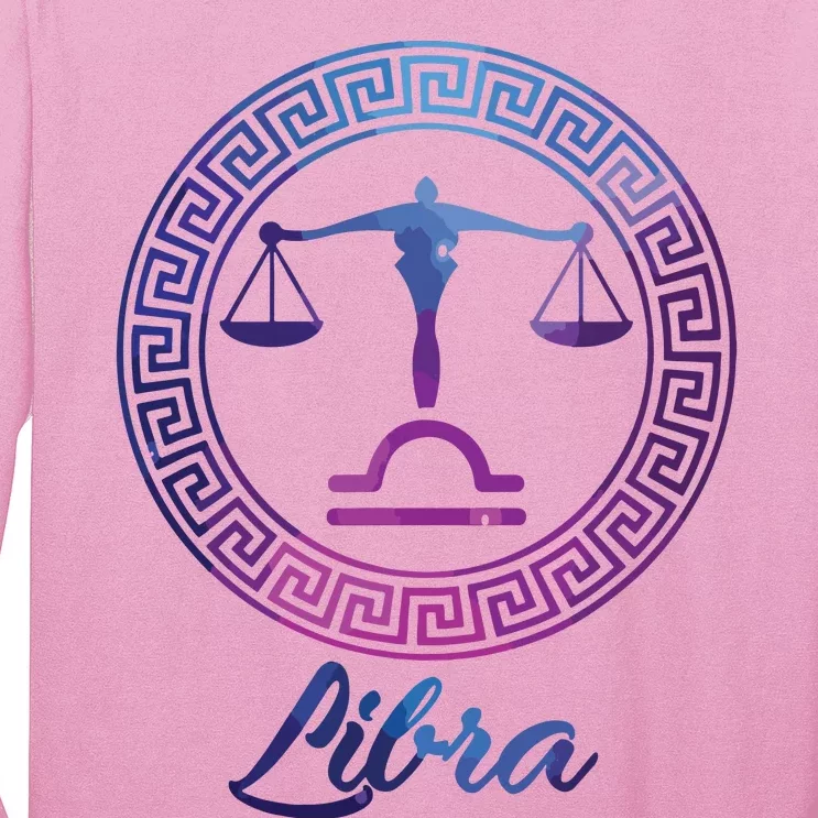 Libra Zodiac Sign Long Sleeve Shirt