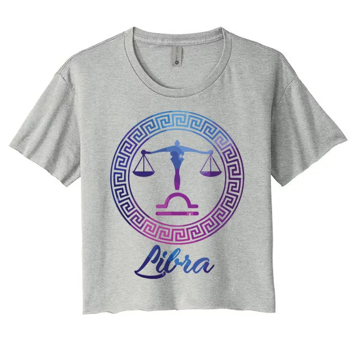 Libra Zodiac Sign Women's Crop Top Tee